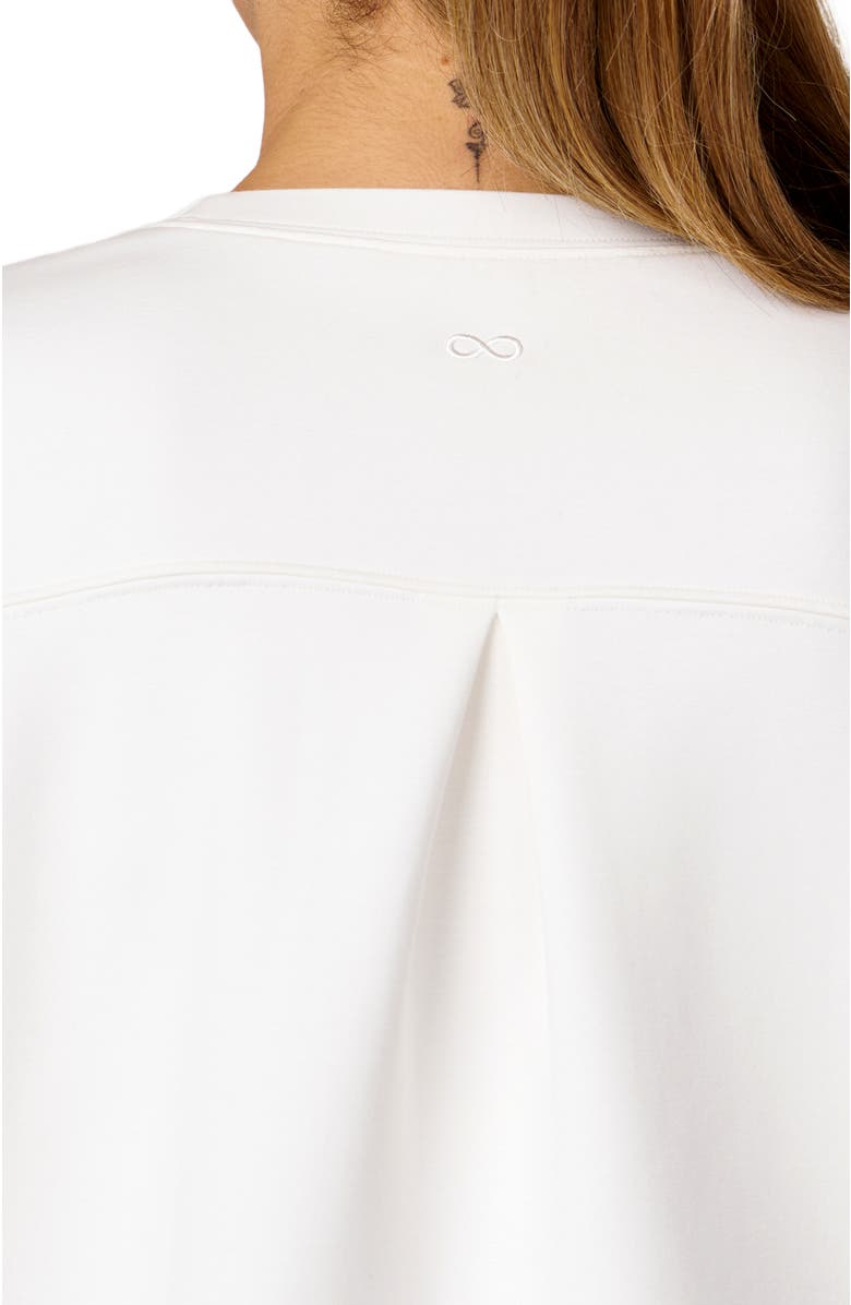 Rebody Active Essential Scuba Knit Crewneck Sweatshirt, Alternate, color, White