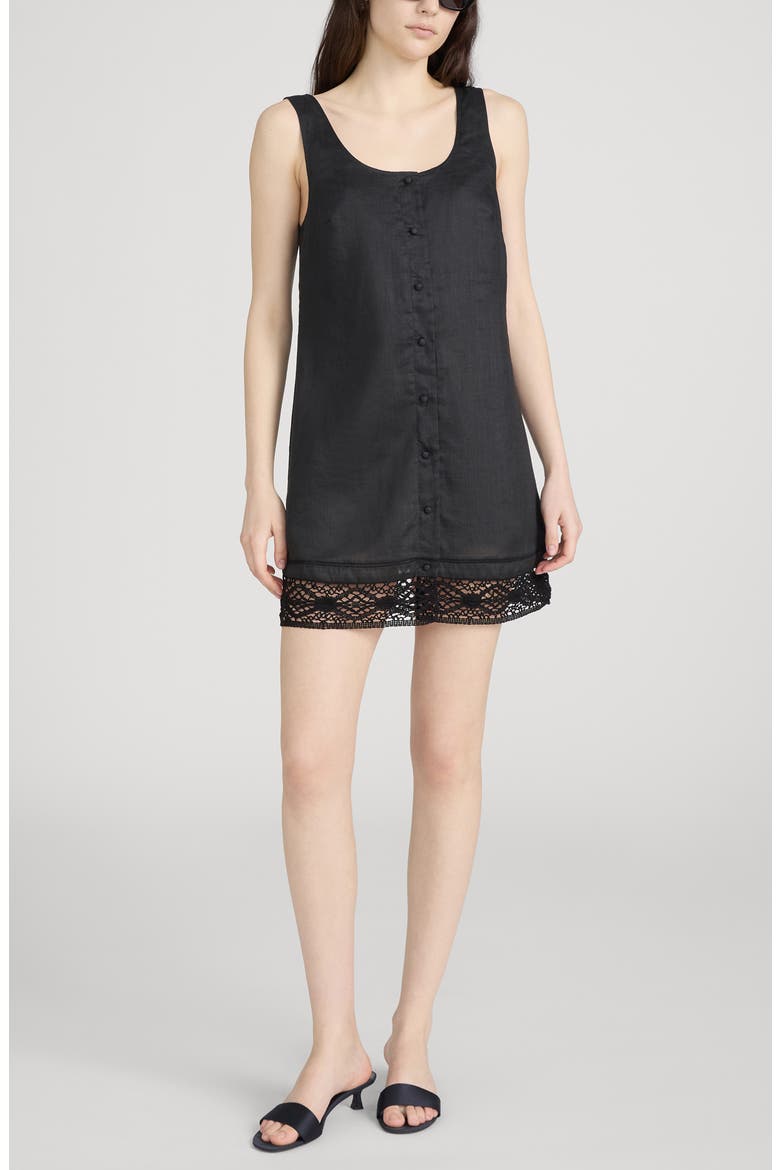 The Heirloom Sleeveless Minidress, Main, color, BLACK