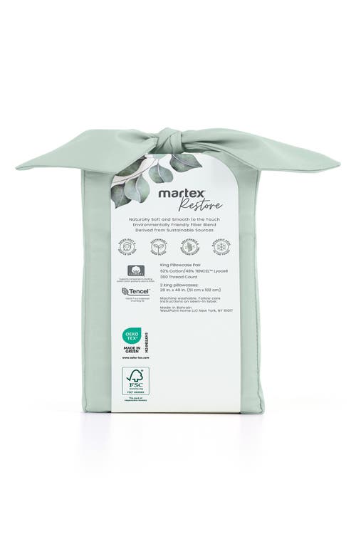 Westpoint Home Set Of 2 Cotton & Tencel® Lyocell Sateen Pillowcases In Sage