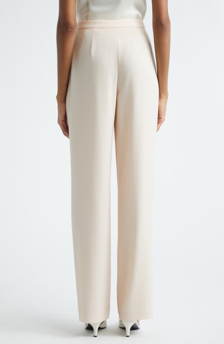 Emporio Armani Pleated Gabardine Wide Leg Pants, Alternate, color, Light Pink