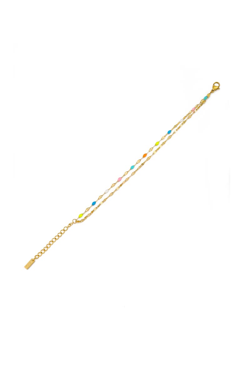 Rainbow Dainty Bracelet, Main, color, Gold