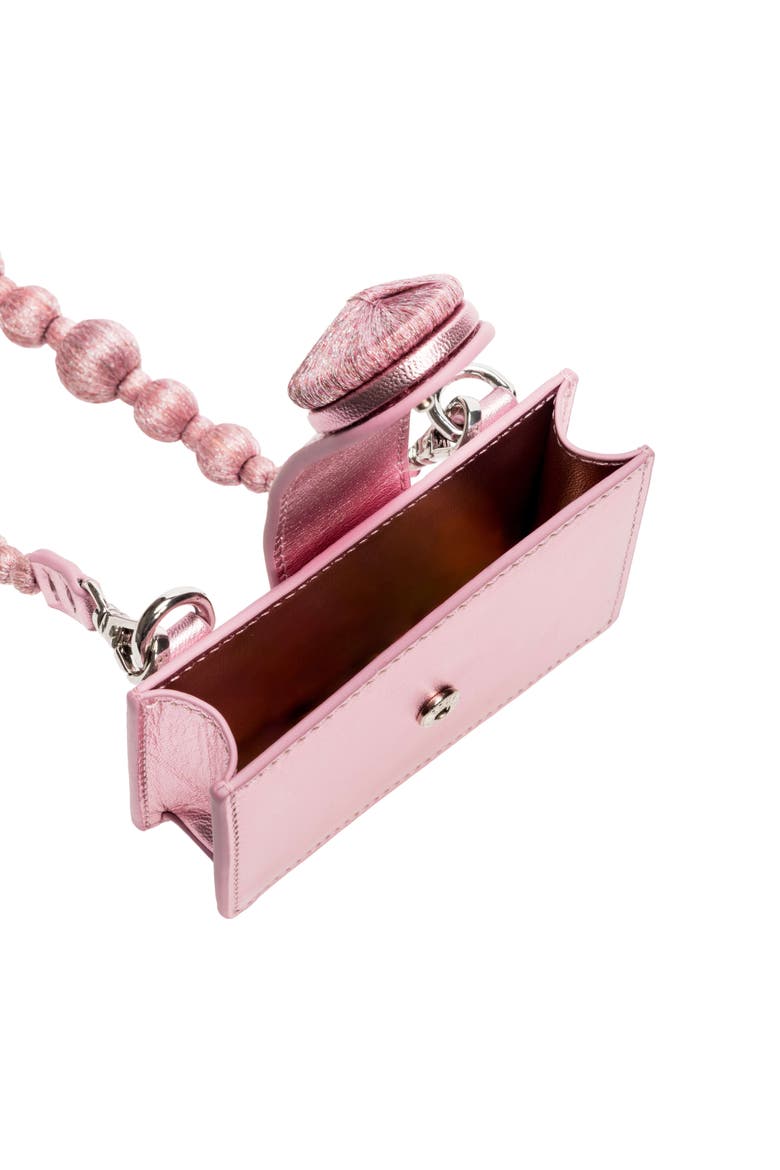 Alessa Metallic Pink Card Holder, Alternate, color, Metallic Pink