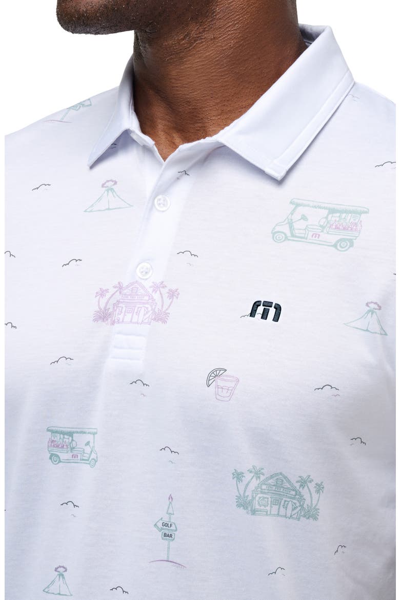 Tiki Mapes Cotton Blend Polo, Alternate, color, WHITE