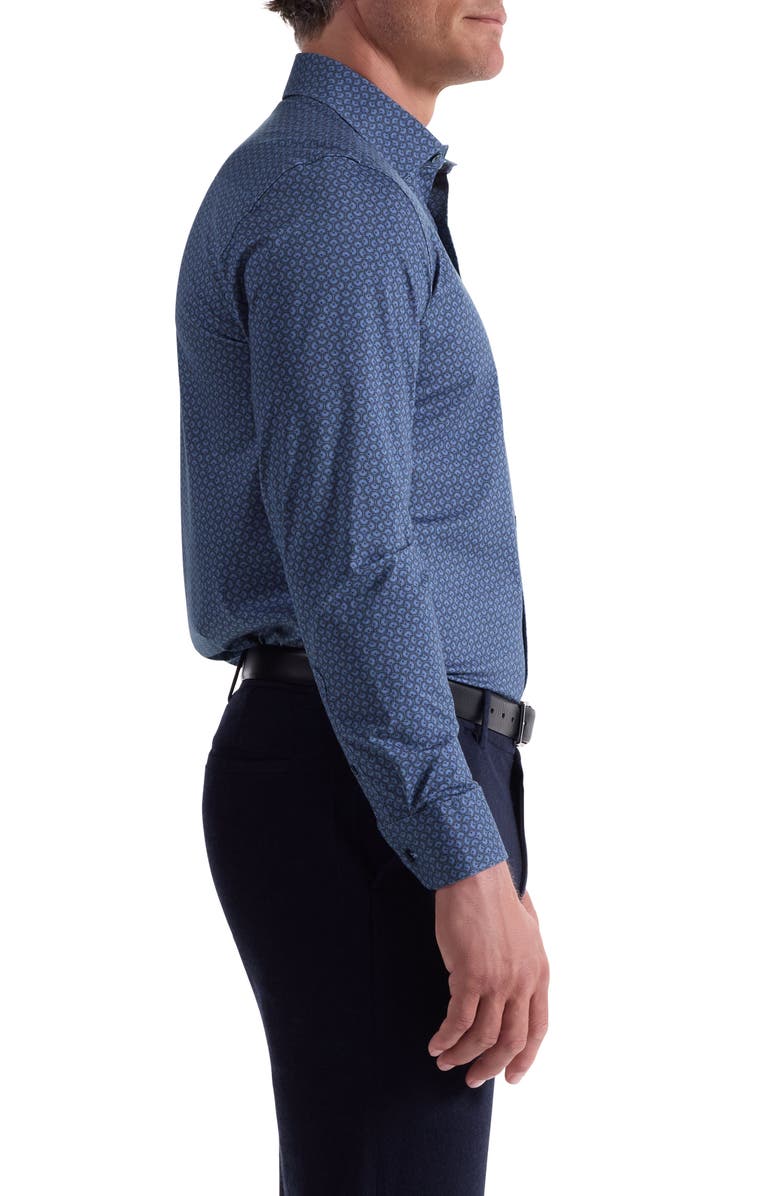 Bugatchi James OoohCotton<sup>®</sup> Floral Button-Up Shirt, Alternate, color, Night Blue