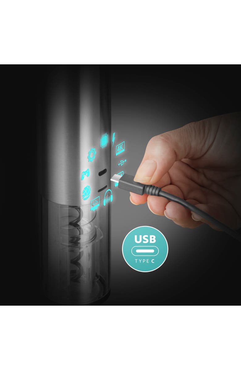 FINAL TOUCH Lithium-Ion Electric Corkscrew, Alternate, color, Silver