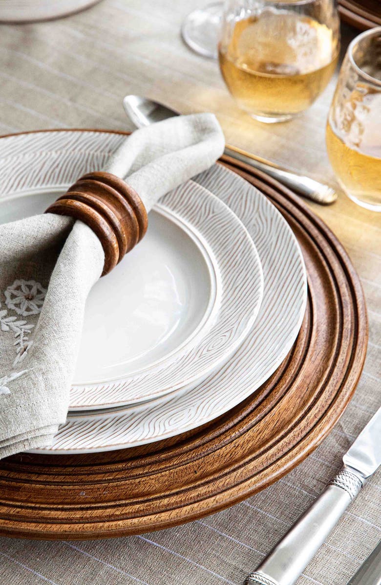 Juliska Bilbao Wood Charger Plate, Alternate, color, 