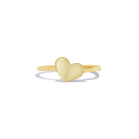 Asymmetrical Gold Heart Ring