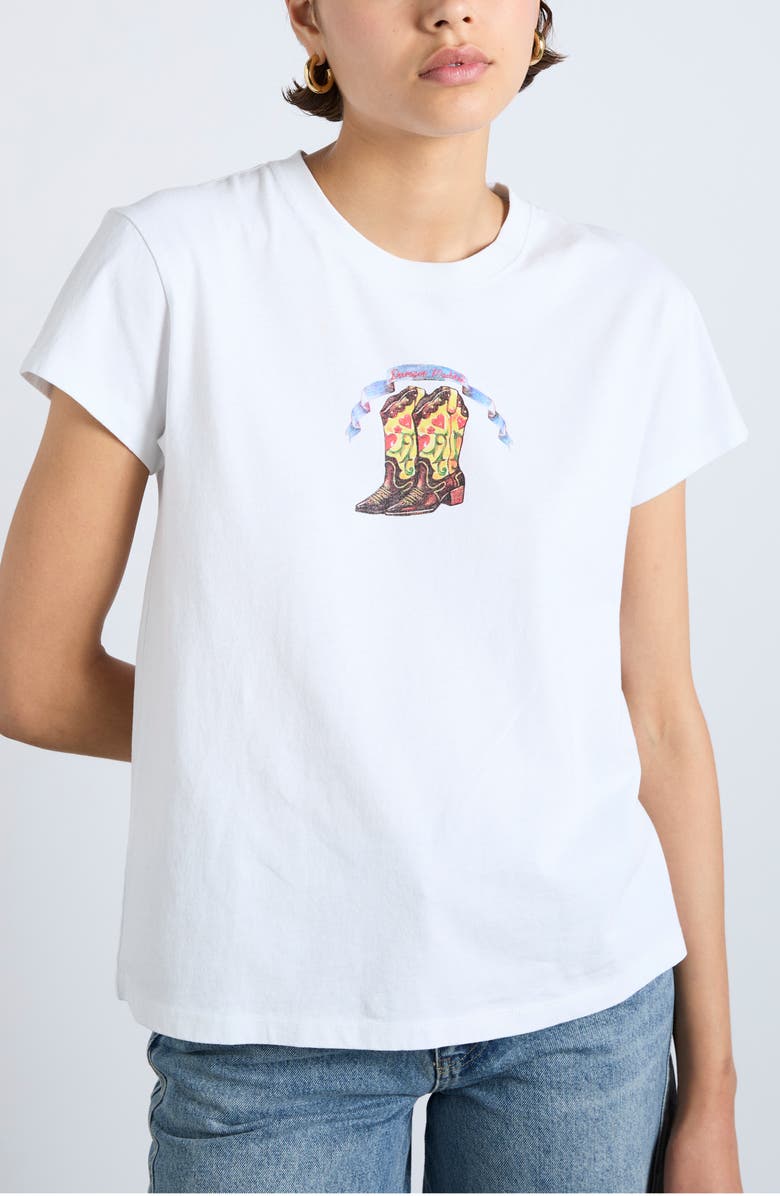 Damson Madder Cowboy Shrunken Organic Cotton T-Shirt, Main, color, 