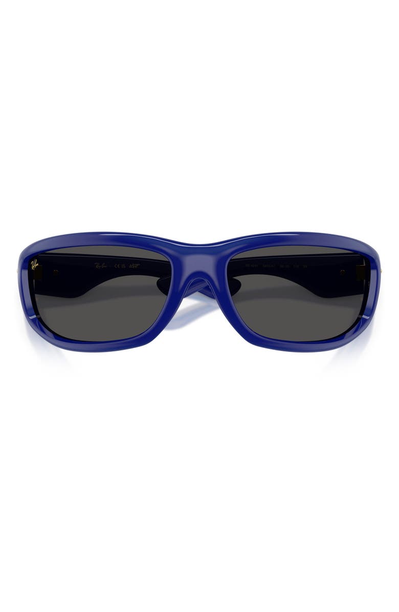 Ray-Ban x A$AP Rocky Ultra Wrap 003 86mm Shield Sunglasses, Alternate, color, Blue / Dark Grey