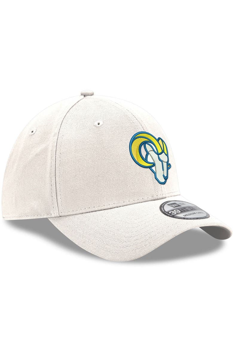 New Era Men's New Era White Los Angeles Rams Ram Head Iced II 39THIRTY Flex Hat, Alternate, color, 