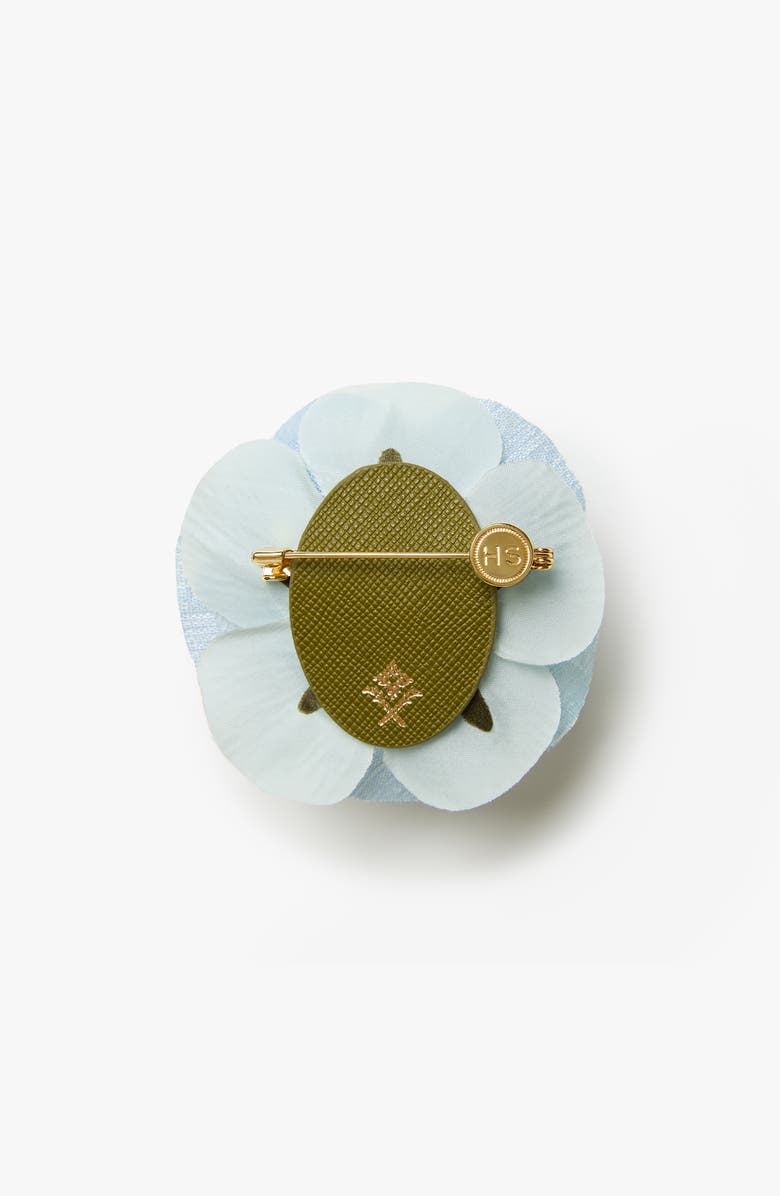 Helena Simon The Pale Blue Anemone Floral Brooch, Alternate, color, Blue