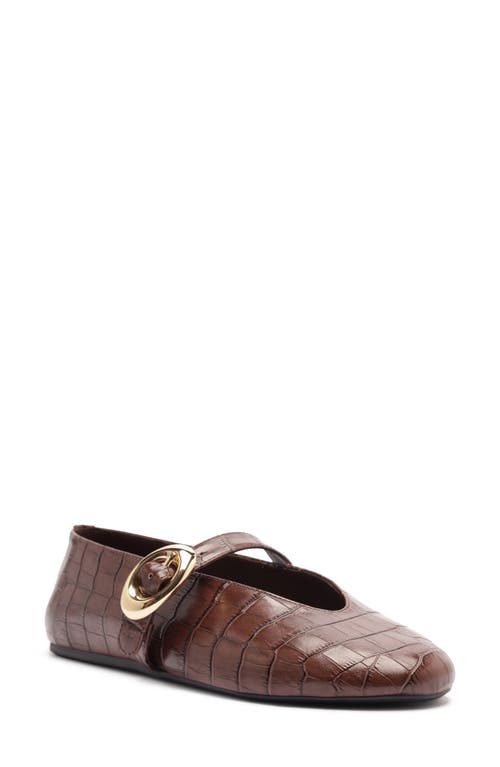 Arezzo Erica Croc Embossed Ballet Flat