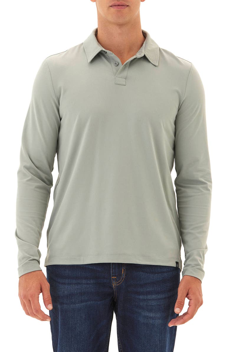 Threads 4 Thought Darryn Luxe Long Sleeve Polo, Main, color, Boulder
