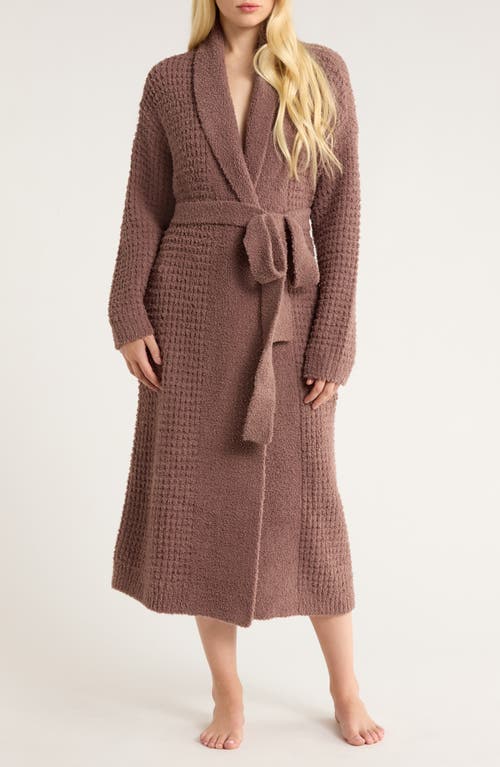 Eberjey Bouclè Waffle Knit Robe In Brown