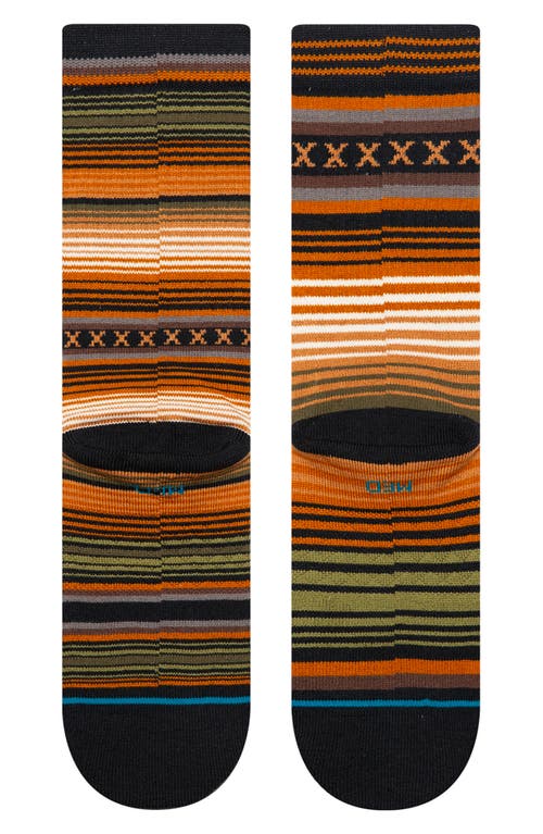 Stance Curren Parks Cotton Blend Crew Socks In Brown