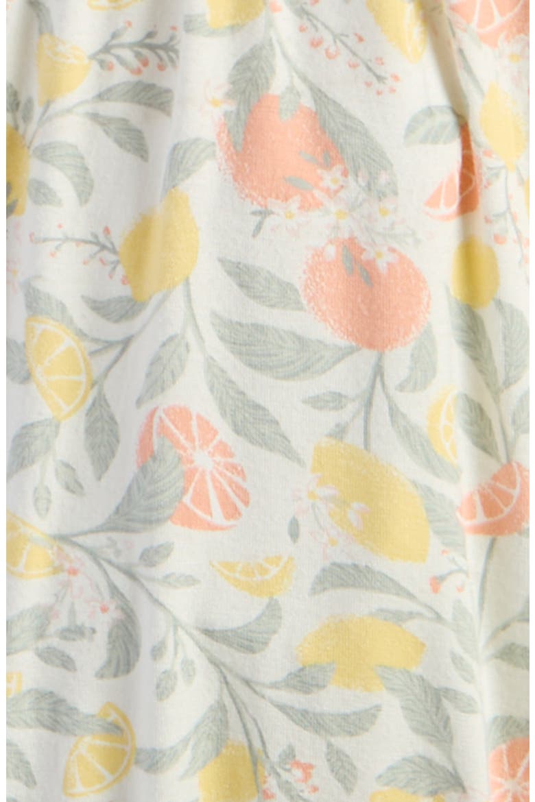 Ruffle Romper & Hat Set, Alternate, color, IVORY EGRET CITRUS SPRITZ