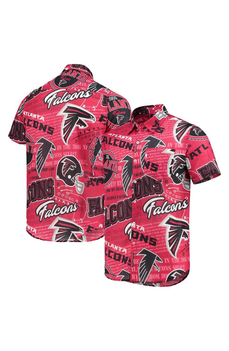 FOCO Men's FOCO Red Atlanta Falcons Thematic Button-Up Shirt, Main, color,