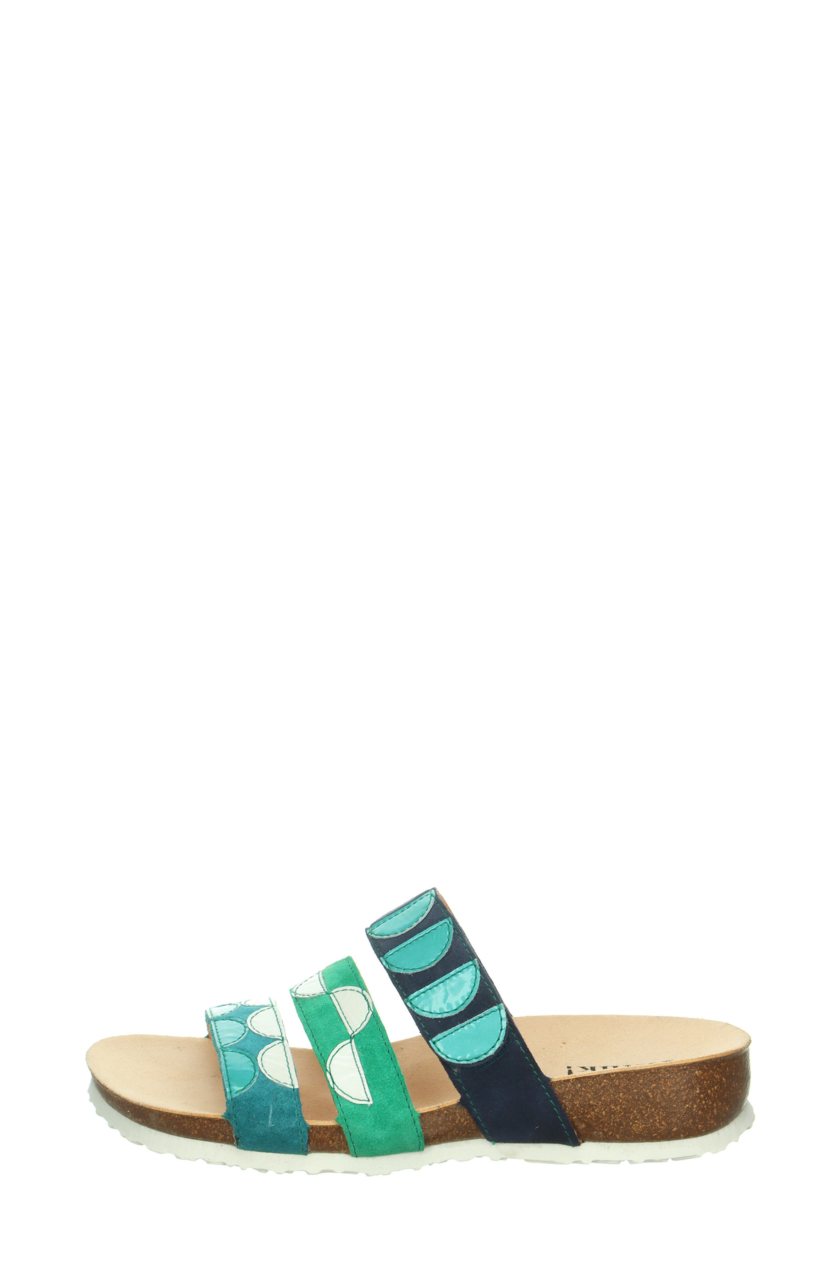 Julia Slide Sandal, Alternate, color, NAVY/ KOMBI