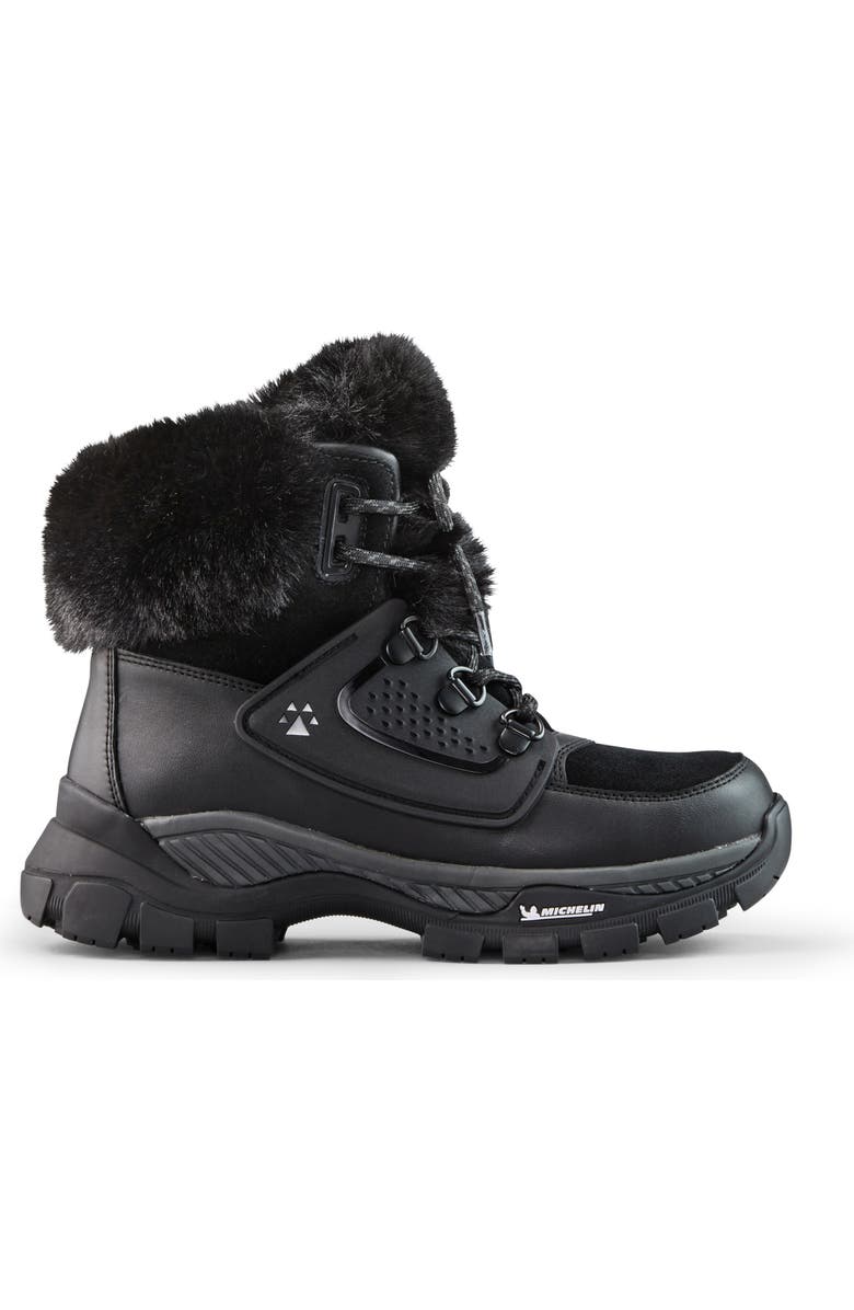 Cougar Union Faux Fur Cuff Lace-Up Boot, Alternate, color,