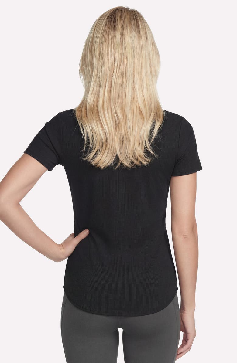 SKECHERS GoWalk<sup>®</sup> Rib Tunic T-Shirt, Alternate, color, Bold Black