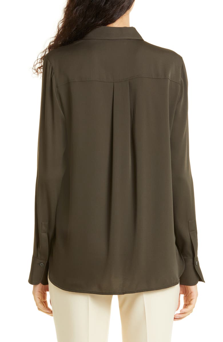 Vince Women's Slim Fit Stretch Silk Blouse, Alternate, color, 