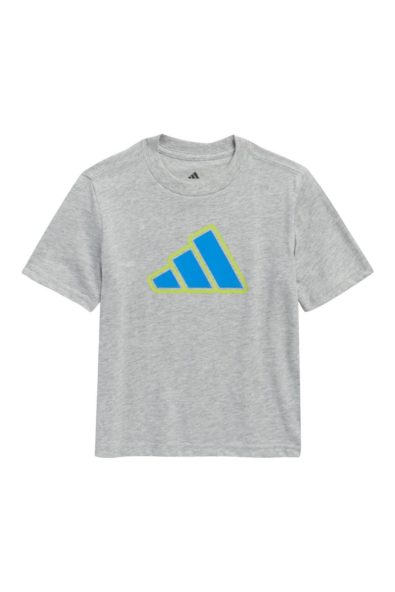 Kids' Short Sleeve Logo Cotton T-Shirt, Main, color, MEDIUM GREY HEATHER