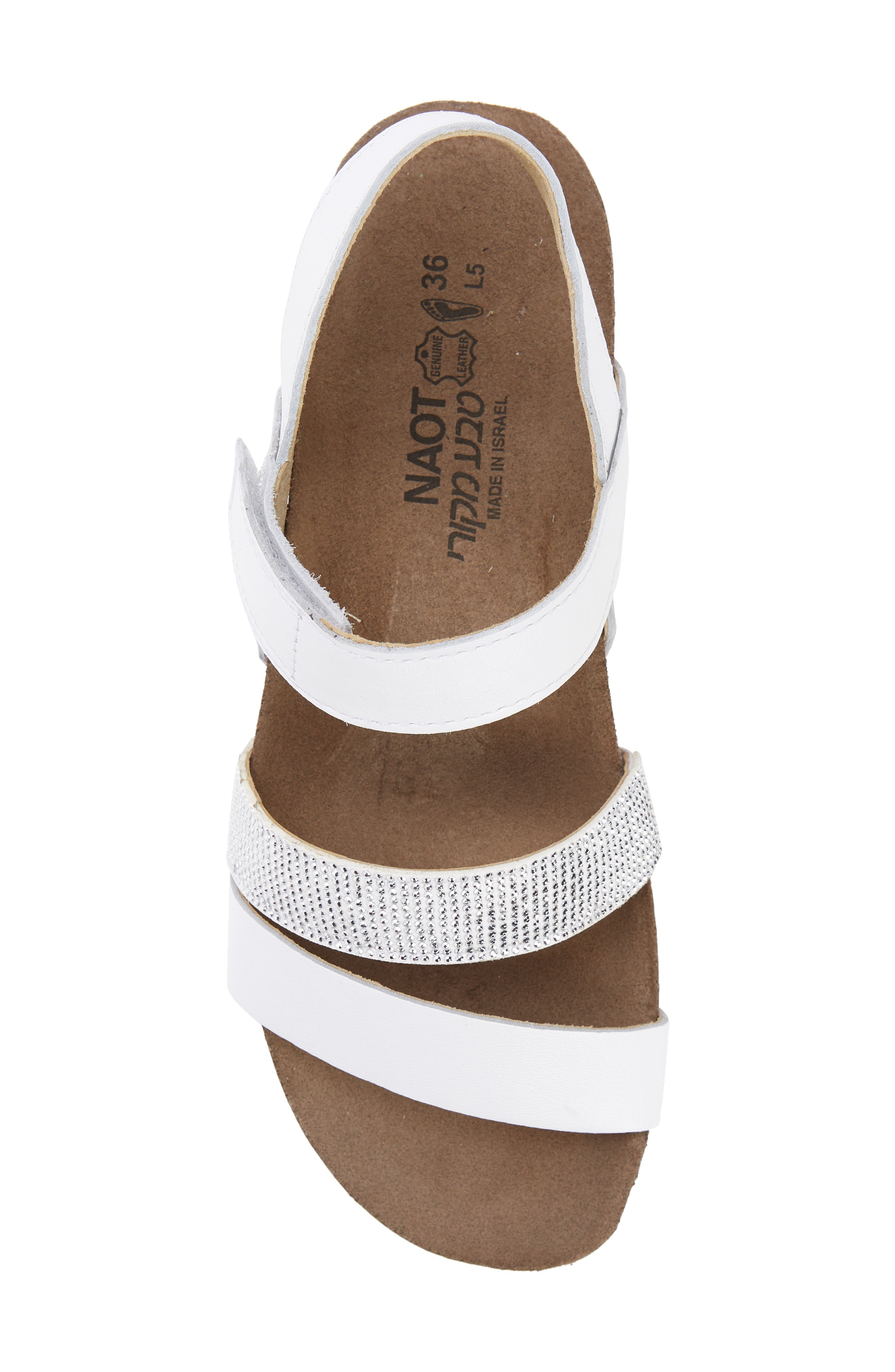 Naot 'Krista' Sandal, Alternate, color, White Leather