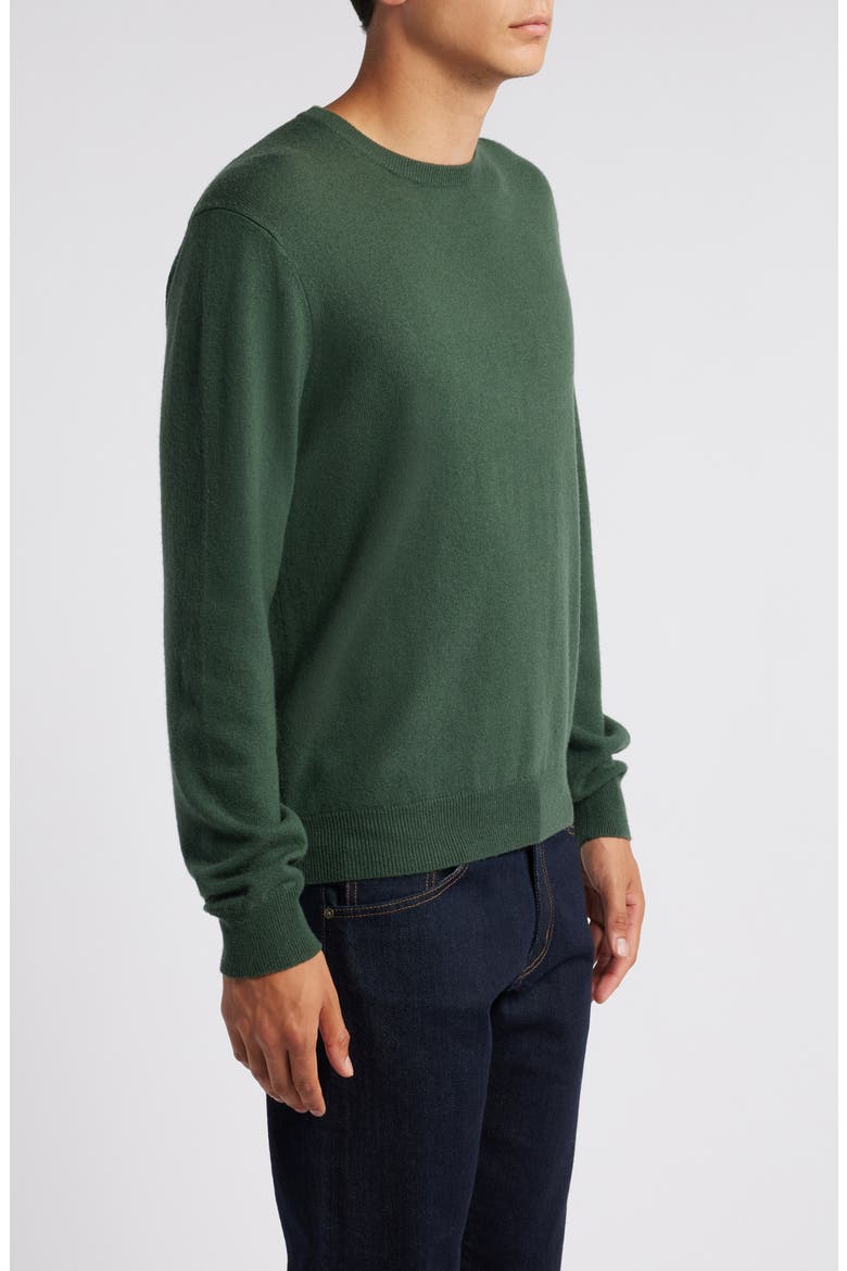Merino Wool & Cashmere Crewneck Sweater, Alternate, color, KALE