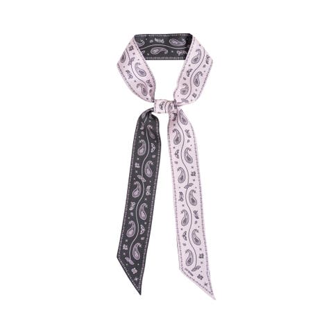 "Paisley" Silk Twill Skinny Scarf