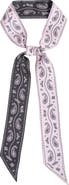 Lost Pattern "Paisley" Silk Twill Skinny Scarf