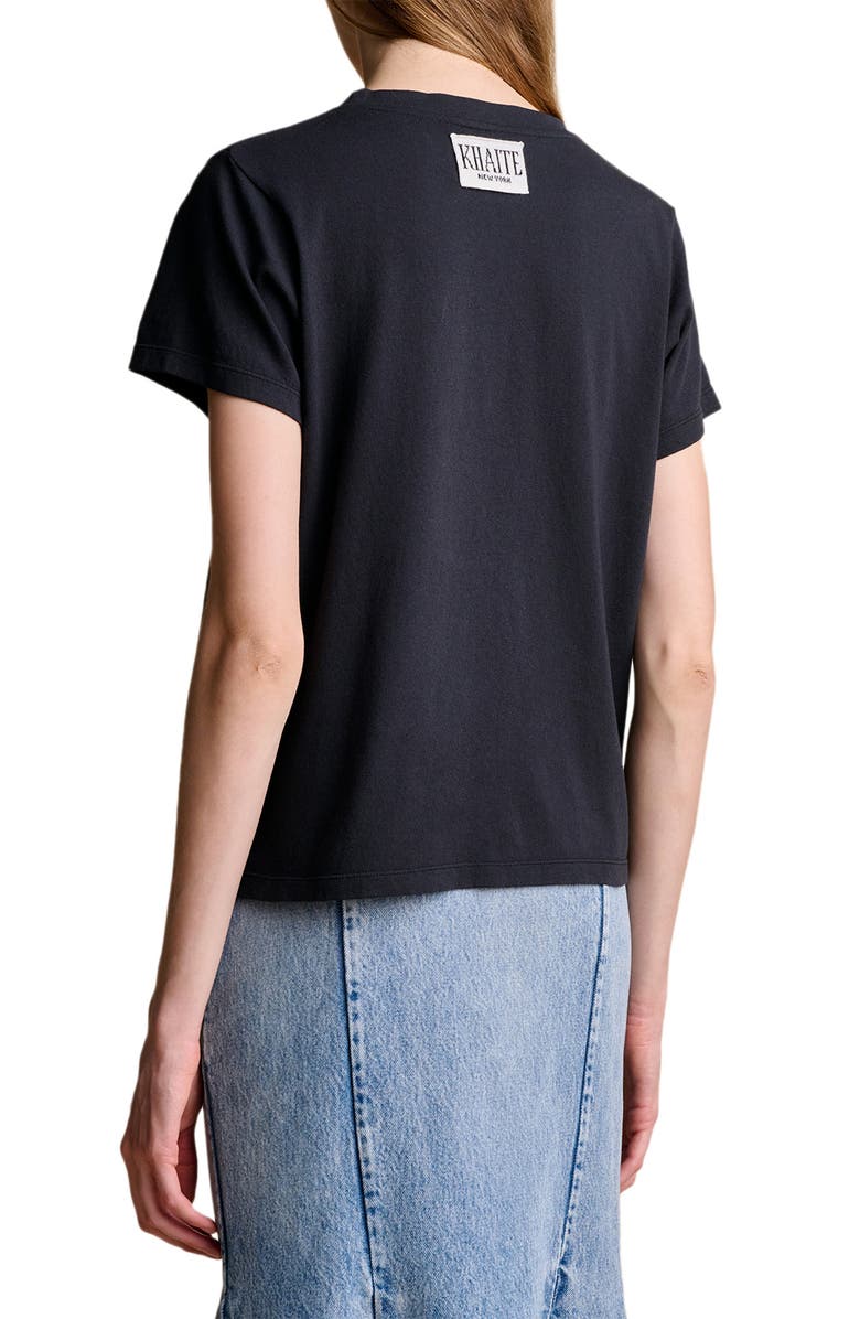 Khaite Emmylou Cotton T-Shirt, Alternate, color, Washed Black