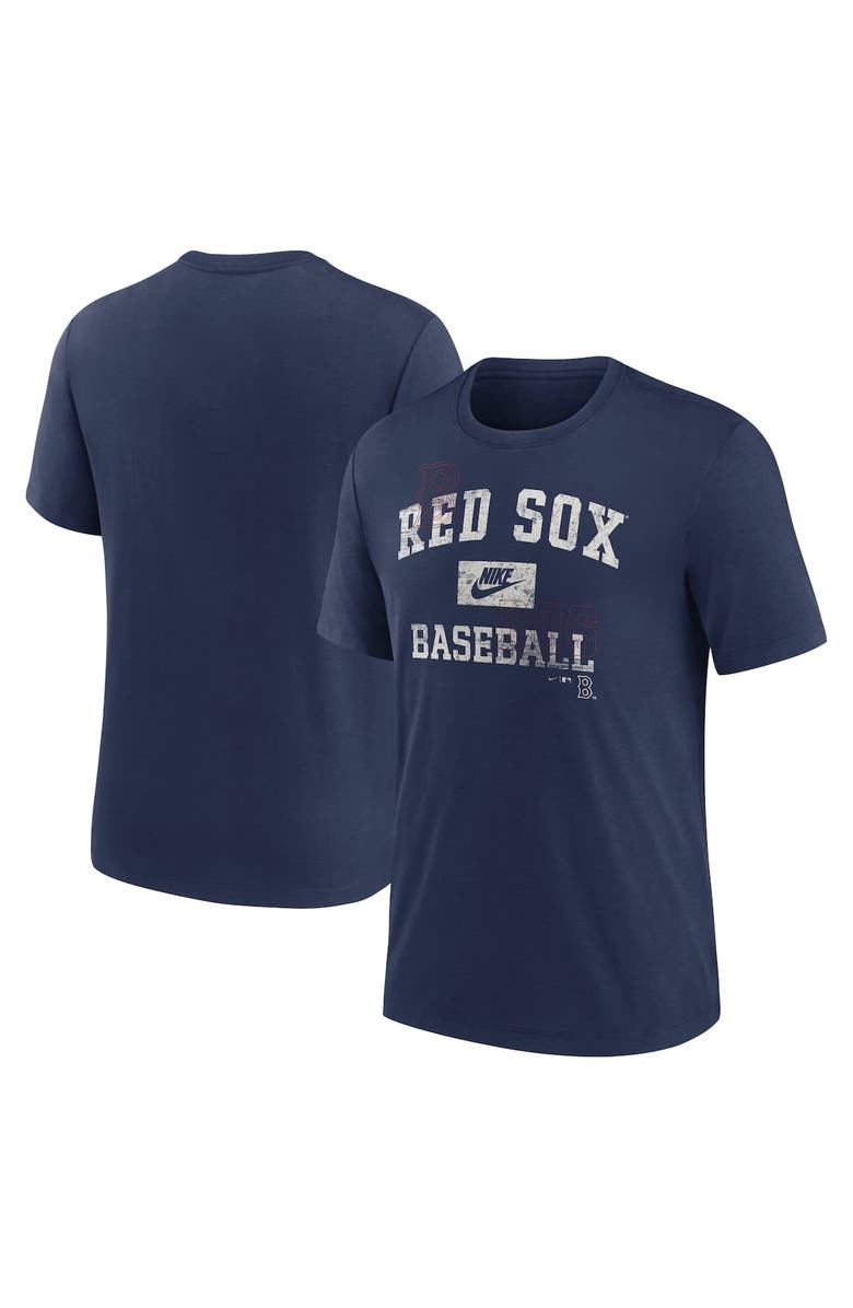 Nike Men's Nike Navy Boston Red Sox Cooperstown Collection Arch Tri-Blend T-Shirt, Main, color,