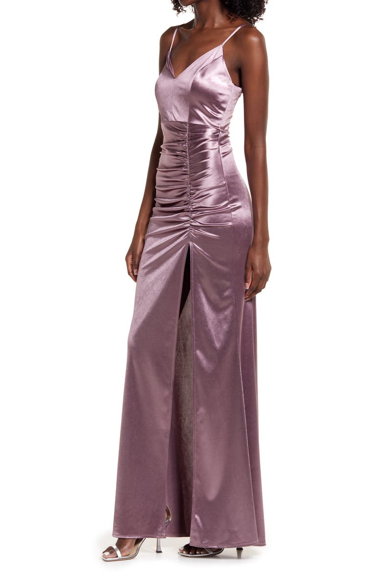 Ruched Dress, Alternate, color, LAVENDER
