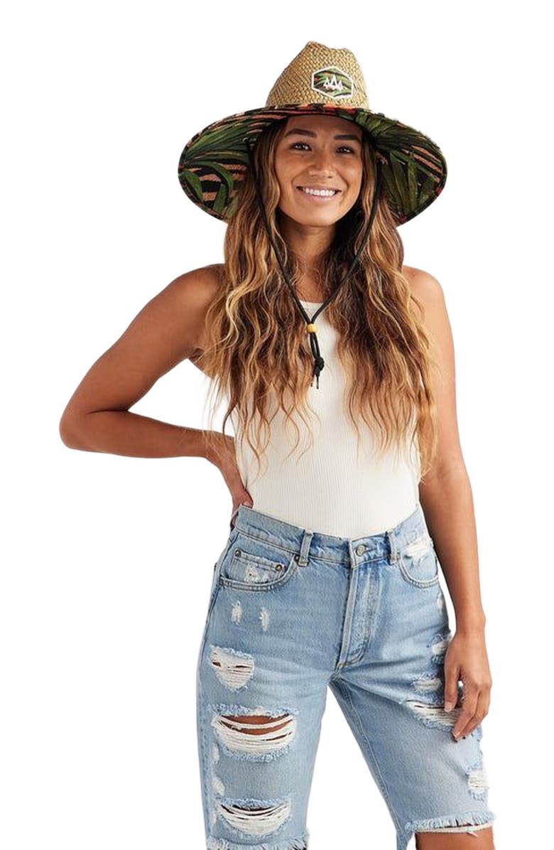 Hemlock Java Straw Lifeguard Hat, Alternate, color, 