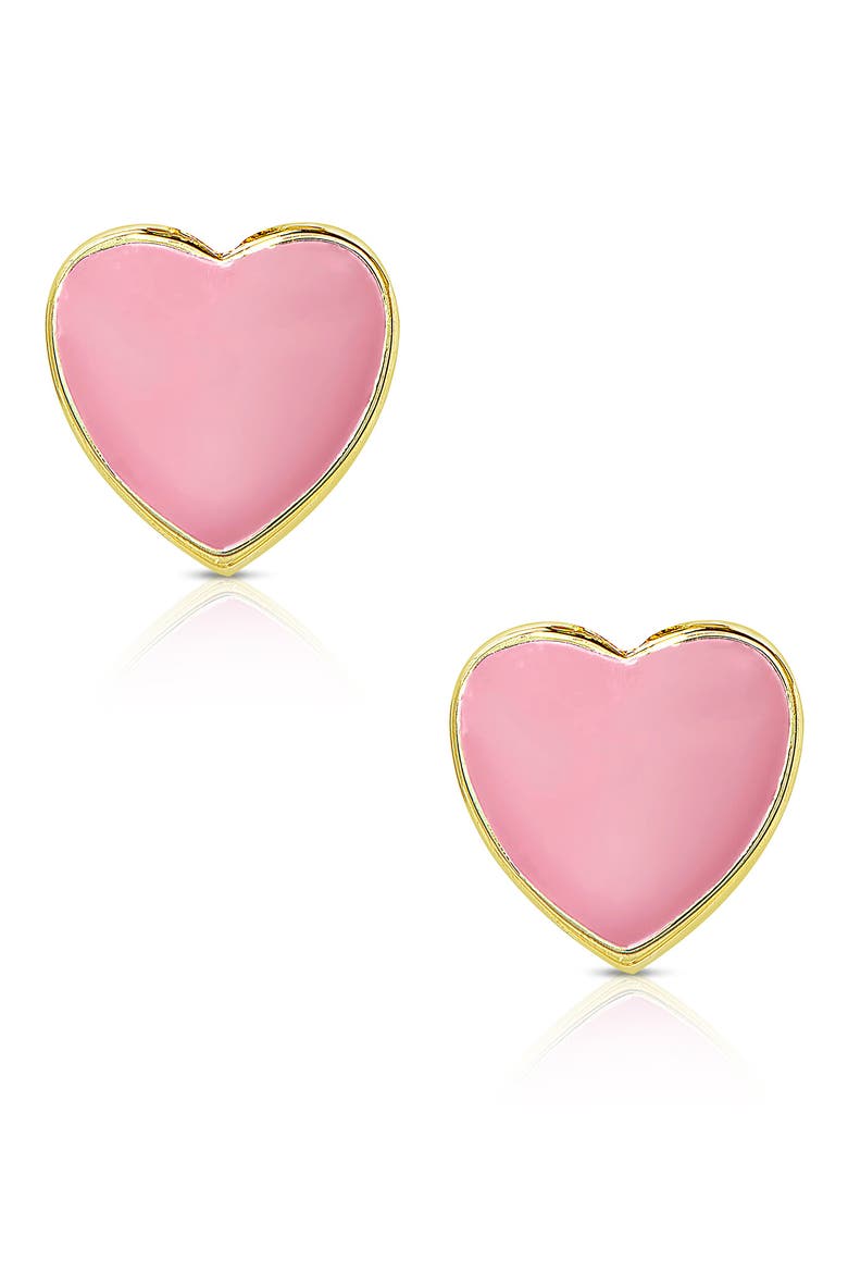 Heart Stud Earrings, Main, color, GOLD