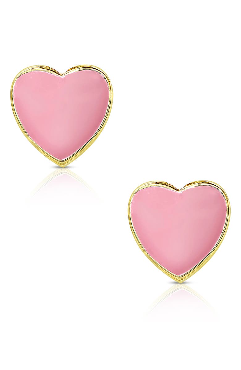 Lily Nily Heart Stud Earrings, Main, color, Gold