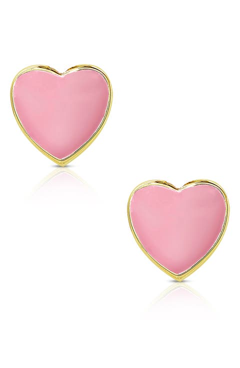 Heart Stud Earrings (Girls)