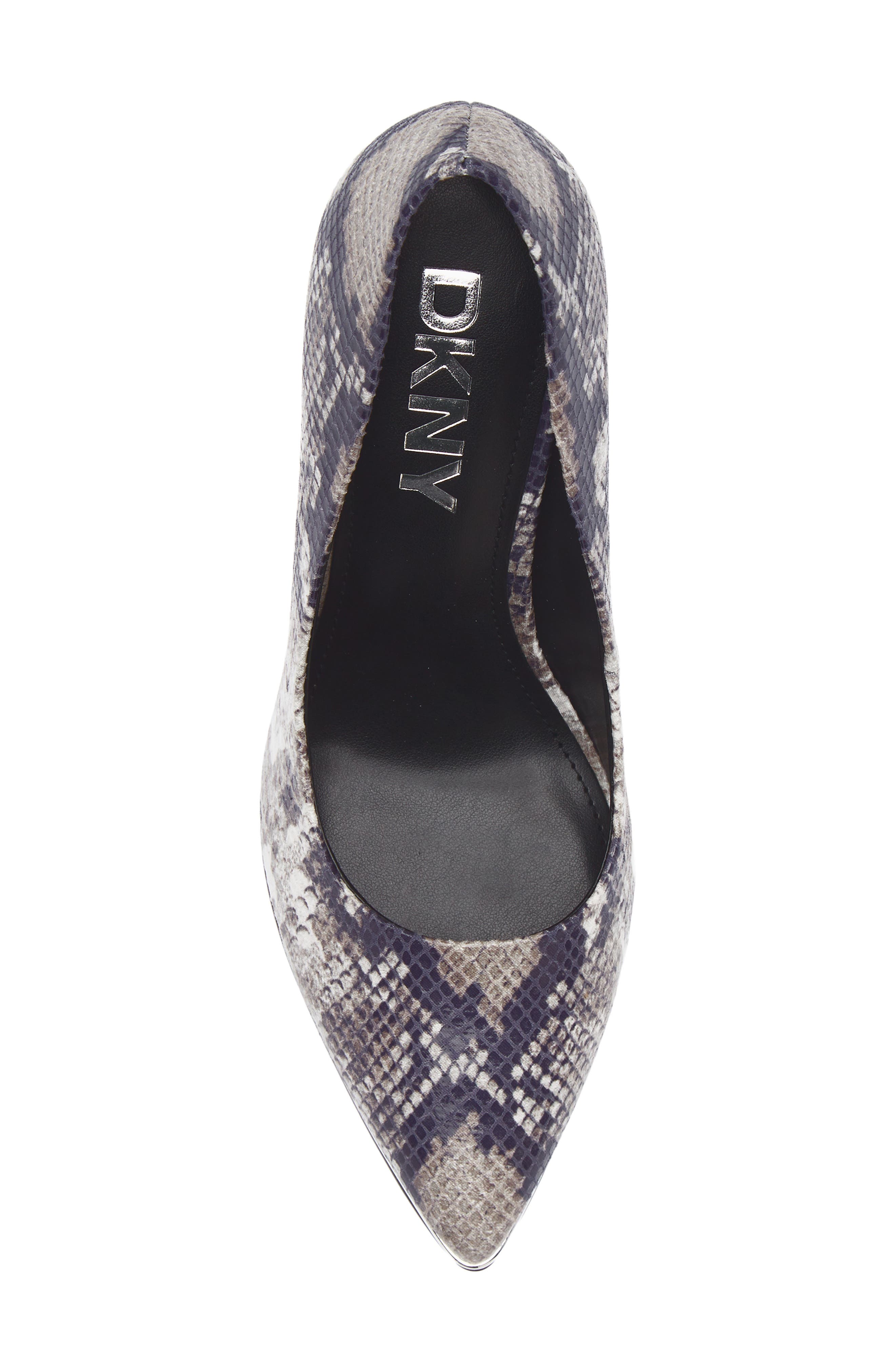 DKNY Preston Snakeskin Print Pump, Alternate, color, Morel