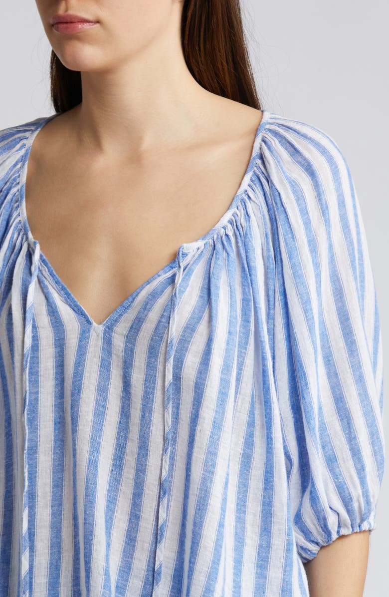 Rails Kirstie Stripe Linen Blend Top, Alternate, color, Casablanca Stripe