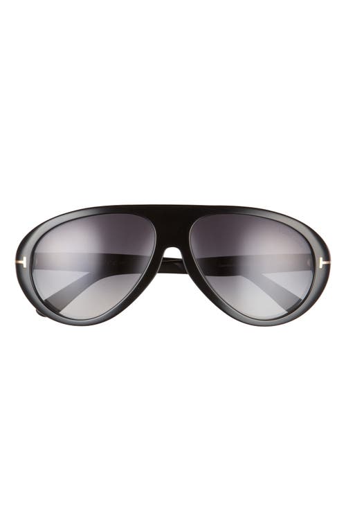 Tom Ford Camillo 60mm Pilot Sunglasses In Black