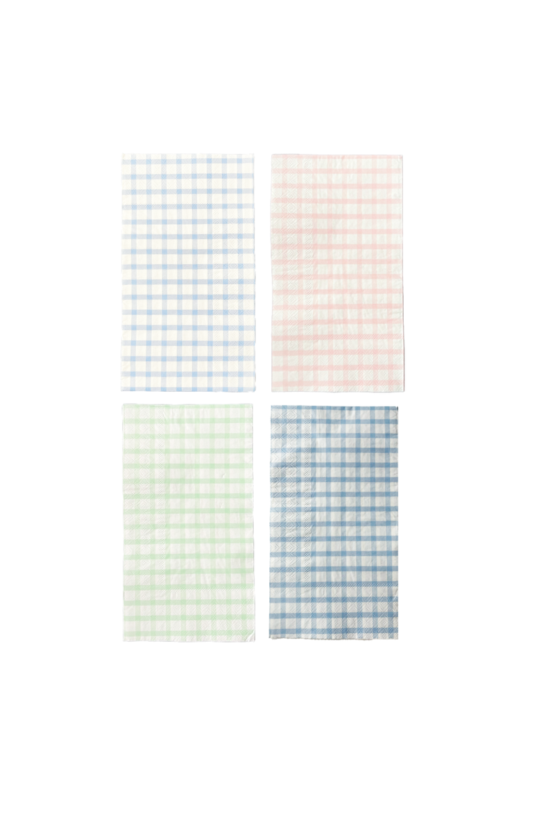 Spring Gingham Guest Napkins, Main, color, Assorted Pre-Pack