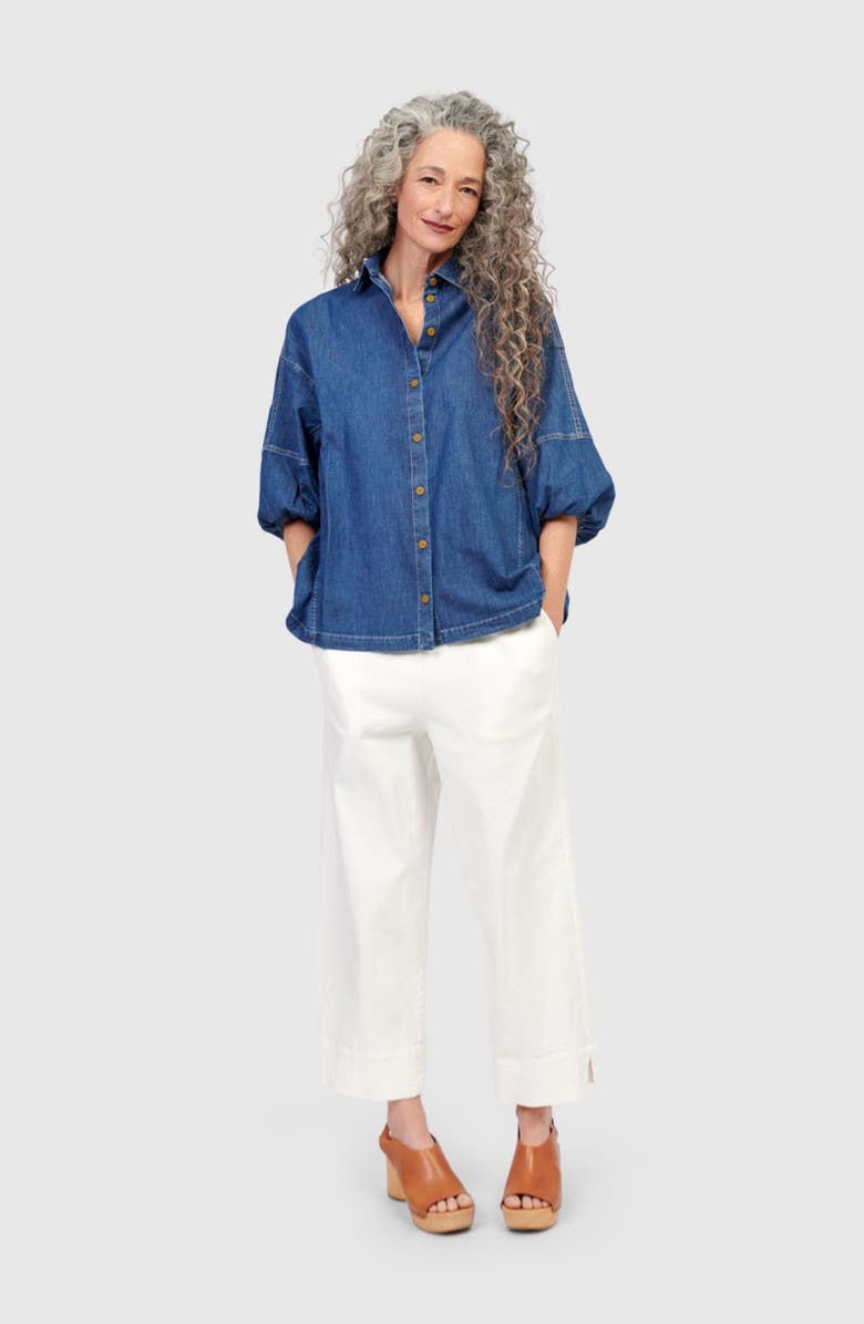 Alembika Pippa Relaxed Blouse, Alternate, color, Denim