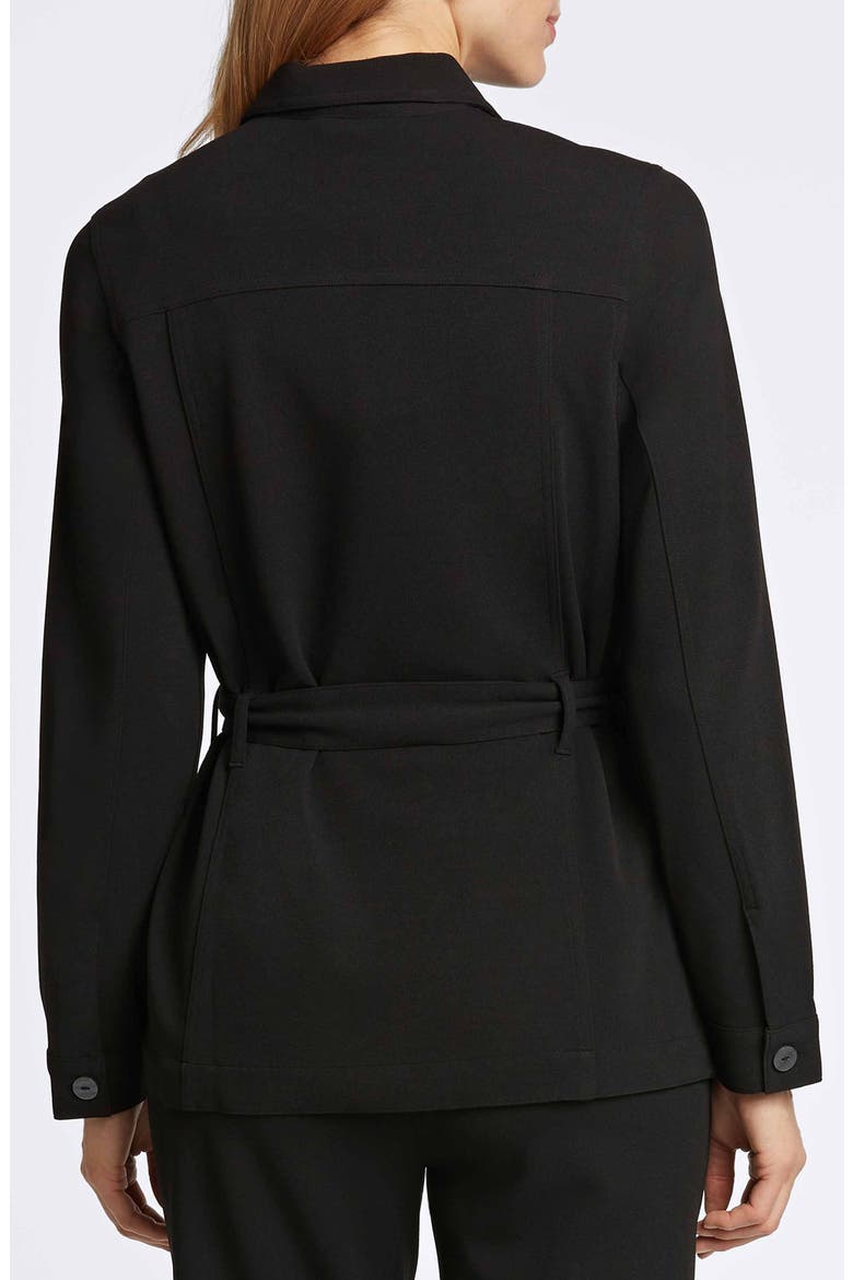 Stella Crepe Knit Utility Jacket, Alternate, color, BLACK