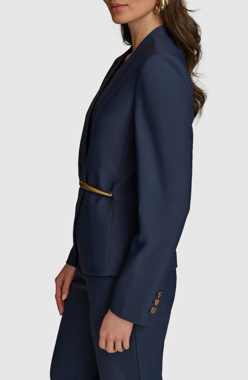 Donna Karan Women's Hardware Closure Sweater Blazer In Nightfall