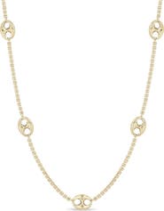 Zoë Chicco 14K Gold Mariner Station Necklace