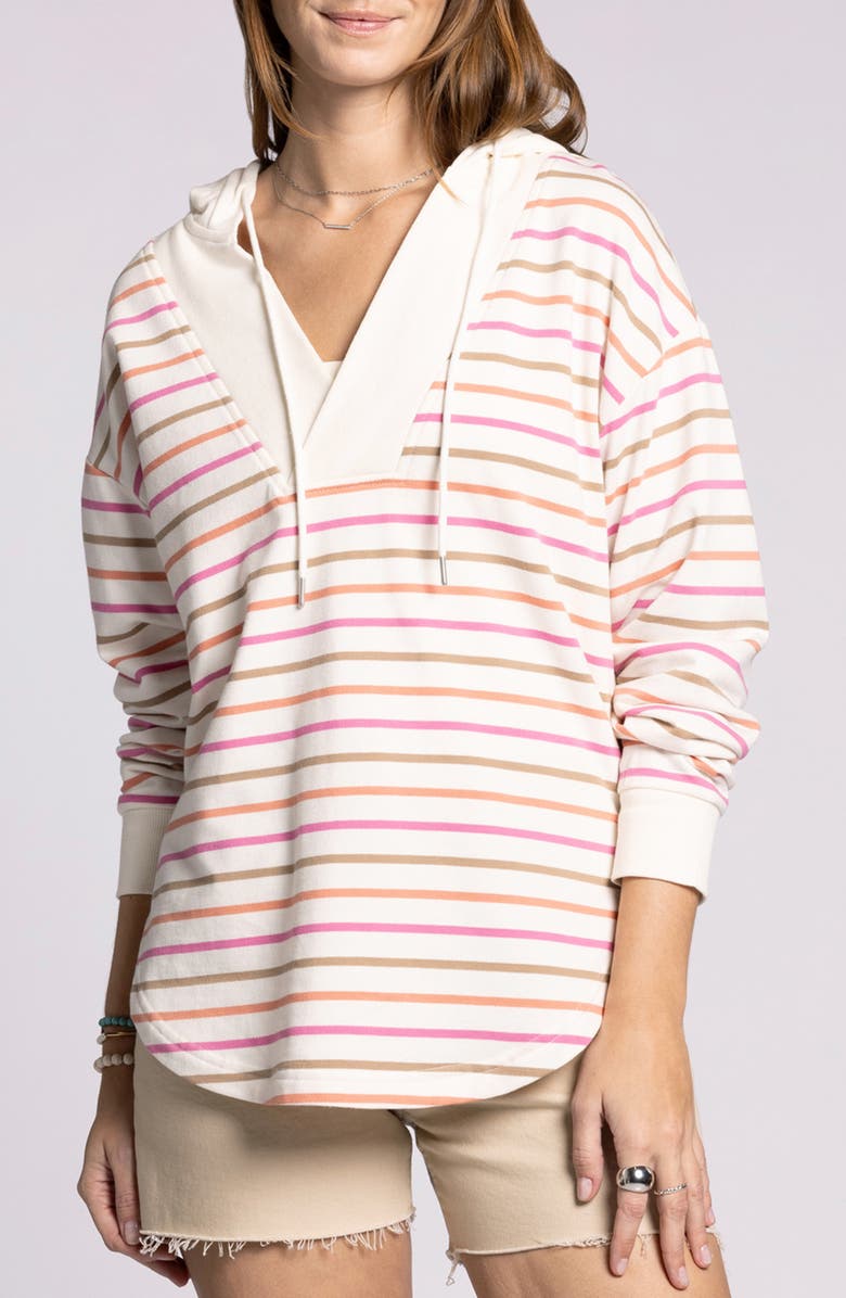 Thread & Supply Corinna Stripe Hoodie, Alternate, color, Fuchsia Multi