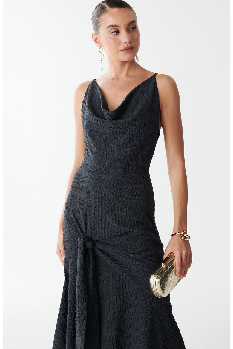 Leo Midi Dress, Alternate, color, Charcoal