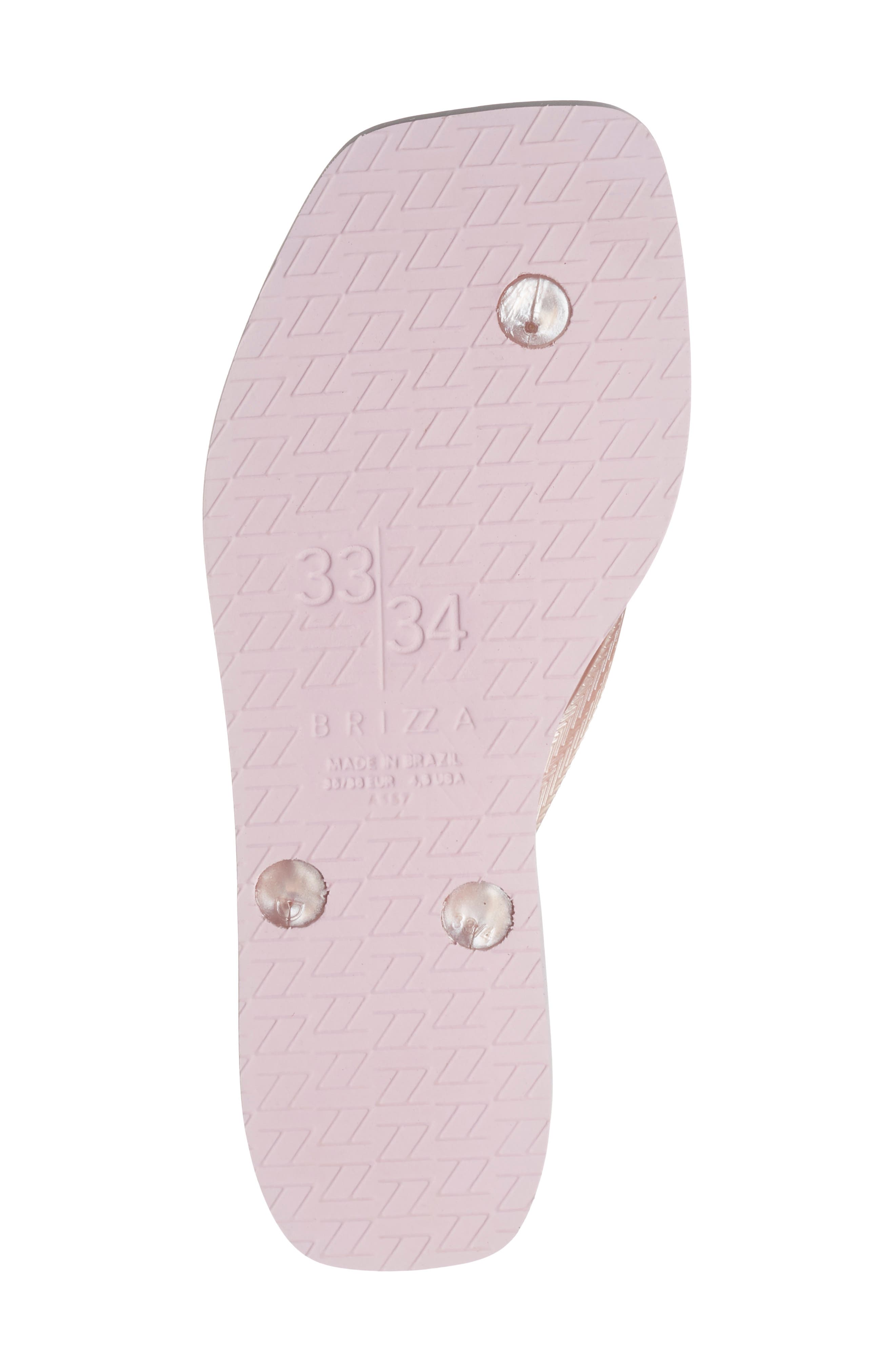 Metallic Flip Flop, Alternate, color, BABY PINK
