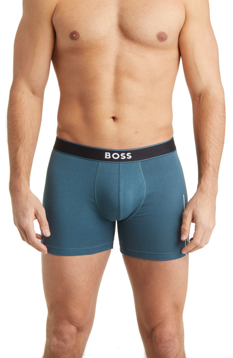 BOSS Cotton Knit Boxer Briefs, Main, color,