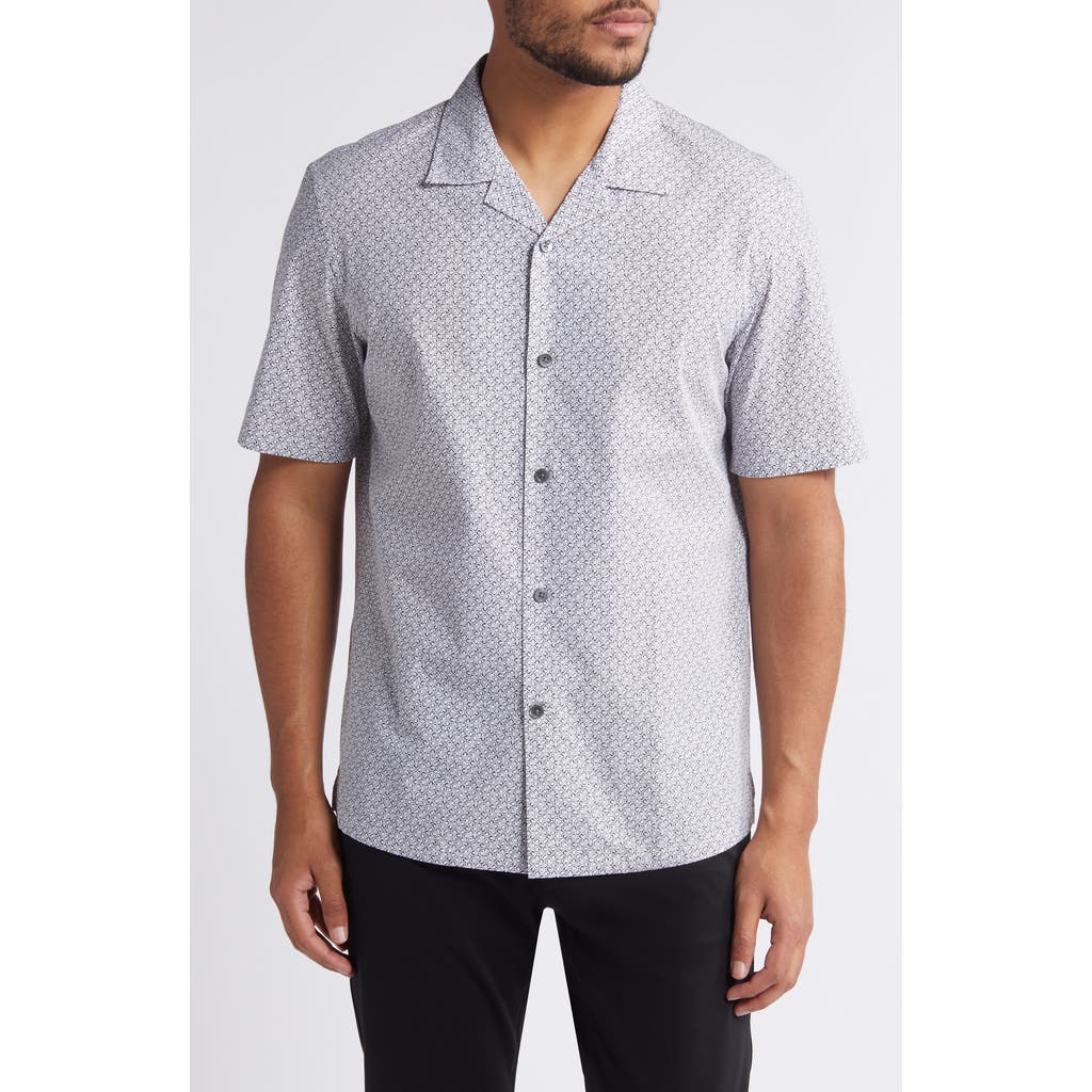 Theory Daze Geo Shell Camp Shirt In Blue